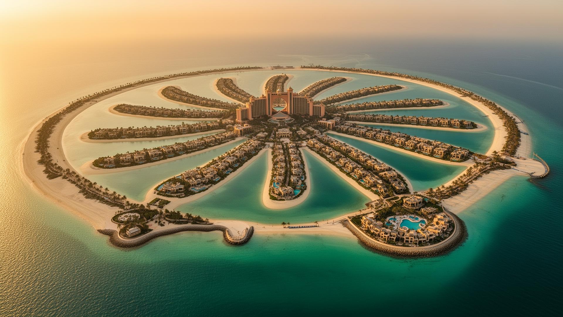 Aerial view of Palm Jumeirah