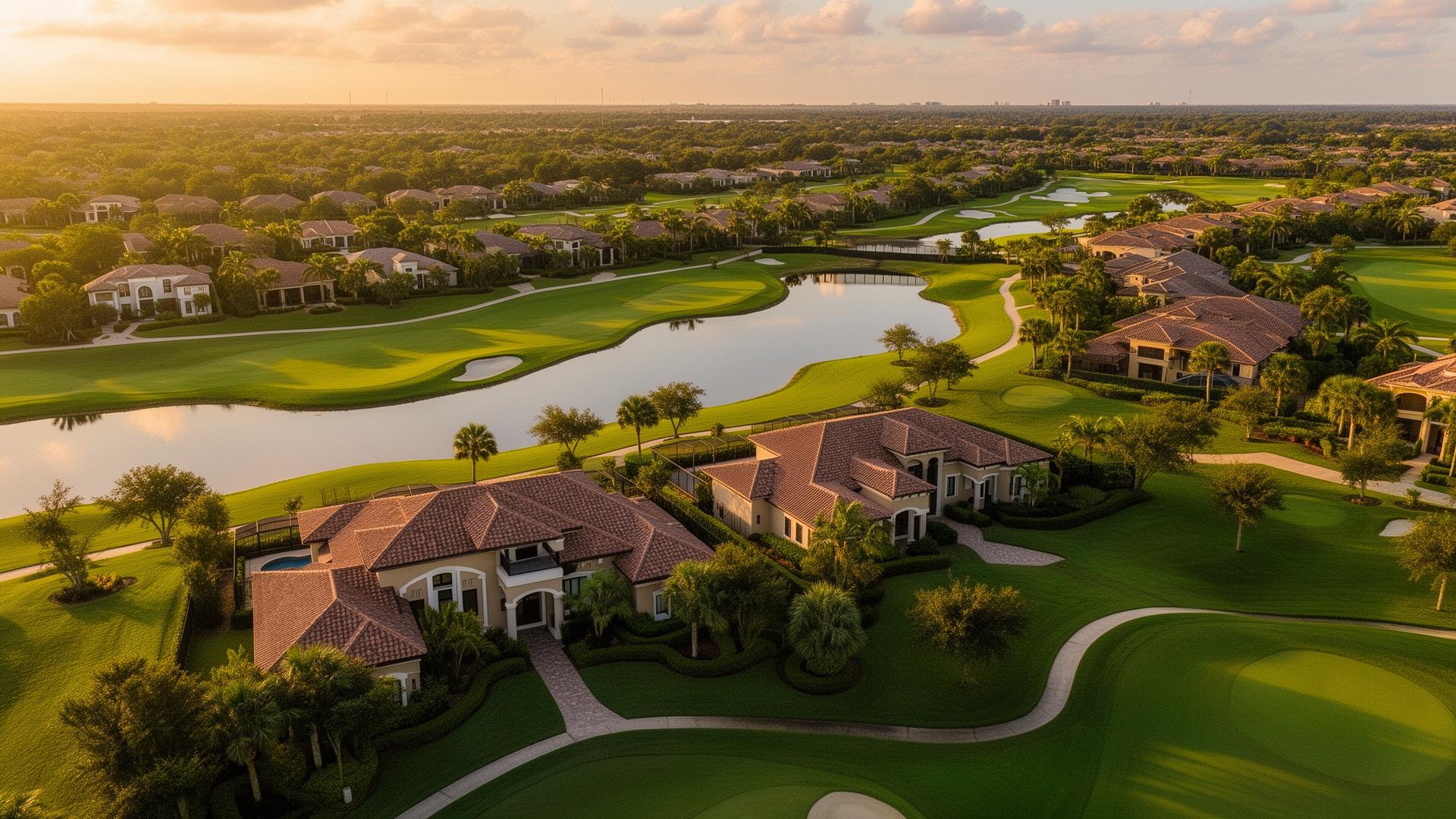 Aerial view of Highland Greens